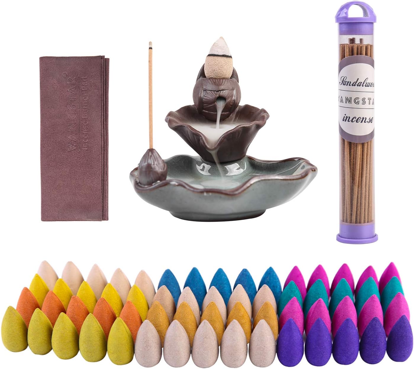 Incense Set, Incense Sticks Holder Burner Backflow Incense