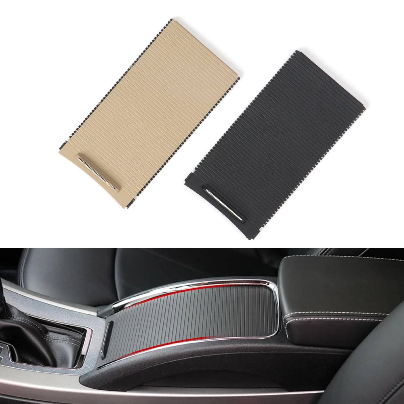 Para Buick Lacrosse Compartimento Central para Coche persianas correderas portavasos Cubierta de persiana Enrollable reemplazo Estilo de Coche 2009-2013 9067269