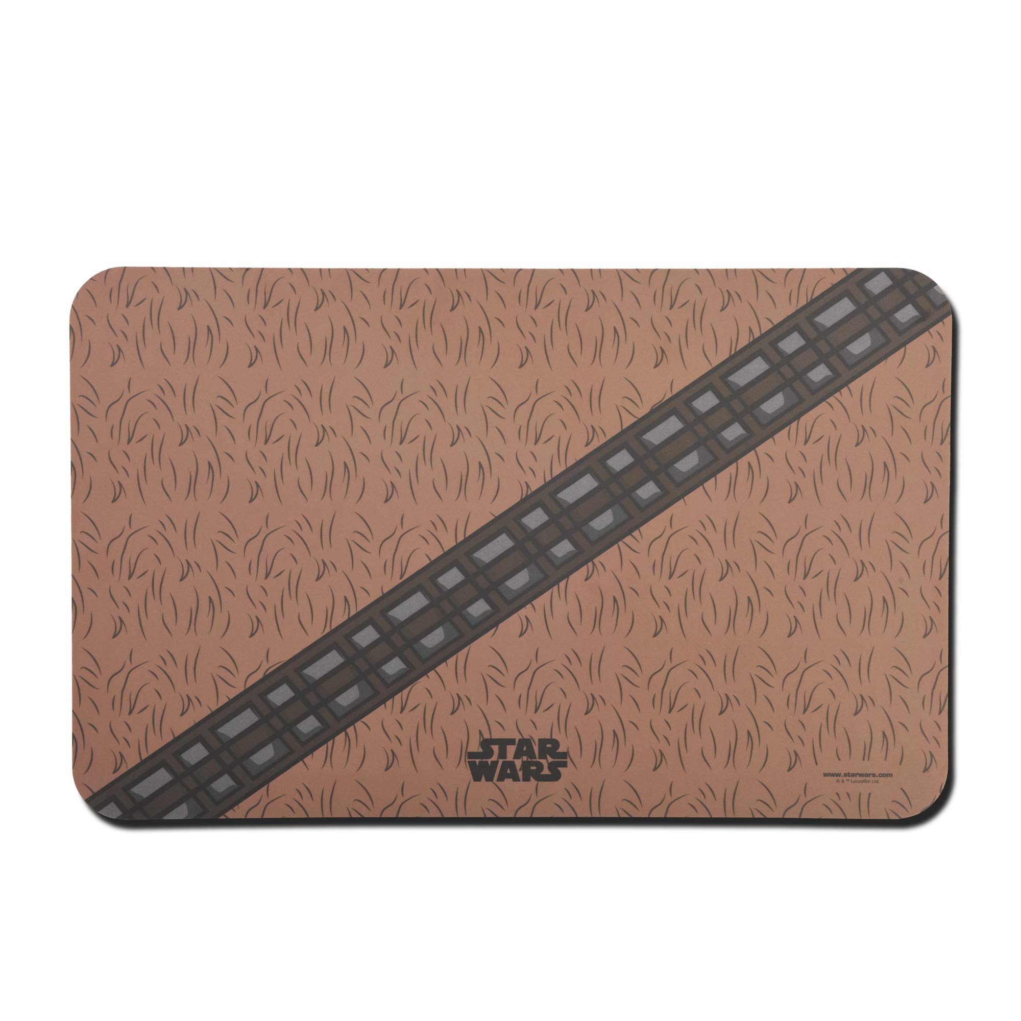 Star Wars for Pets Chewbacca Brown Dog Placemat for Dog Bowls, 19" x 12" | Dog Food Placemat for Food and Water | Silicone Placemat for Dog Food Bowl | Non-Slip Easy to Clean Placemat