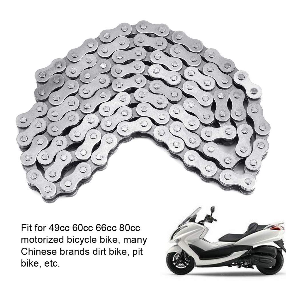 Yctze para cadena bicimoto cadena bicimoto Cadena de motor 415-110L Cadena de eslabones de motor de acero inoxidable 415H cadena bugie reemplazo para bicicleta motorizada