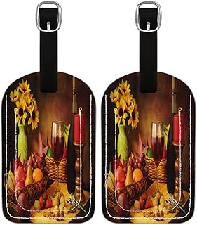 Etiqueta de bagagem PU Leahter para malas, bolsa de viagem de proteção de privacidade etiqueta etiqueta de mala de viagem vela de vidro de vinho tinto, etiqueta de bagagem de viagem etiqueta de identificação para mulheres homens