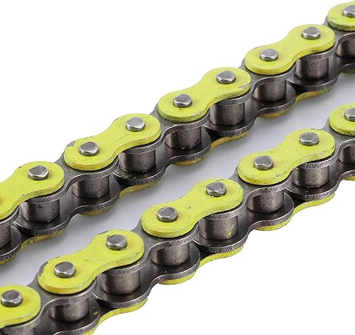 Miniatura 5 de Aramox Cadena de moto repuesto de cadena de eslabones para Honda 90CC 110CC 125CC 420106L ATV verde forro polar verde con licencia oficial de star