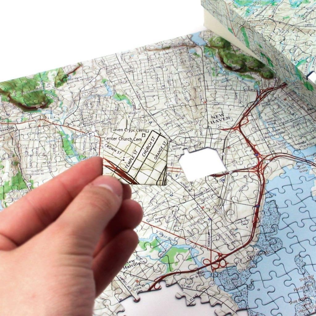 My Hometown Personalized Map Jigsaw Puzzle - 400 Piece Jigsaw Puzzle, House Warming Gift Ideas, Puzzle Lovers, Map, New Home, First Home