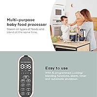 Vista 4 de Babymoov Duo Meal Station XL, 6 in 1 Food Processor with Steamer, Multi-Speed Blender, Warmer, Defroster & Sterilizer (Nutritionist Approved), pink