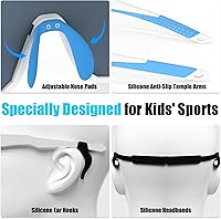 Vista 5 de X-TIGER Gafas de sol polarizadas para niños y niñas, lentes de sol de béisbol polarizadas para niños de 8 a 14 años, UV400, gafas de ciclismo