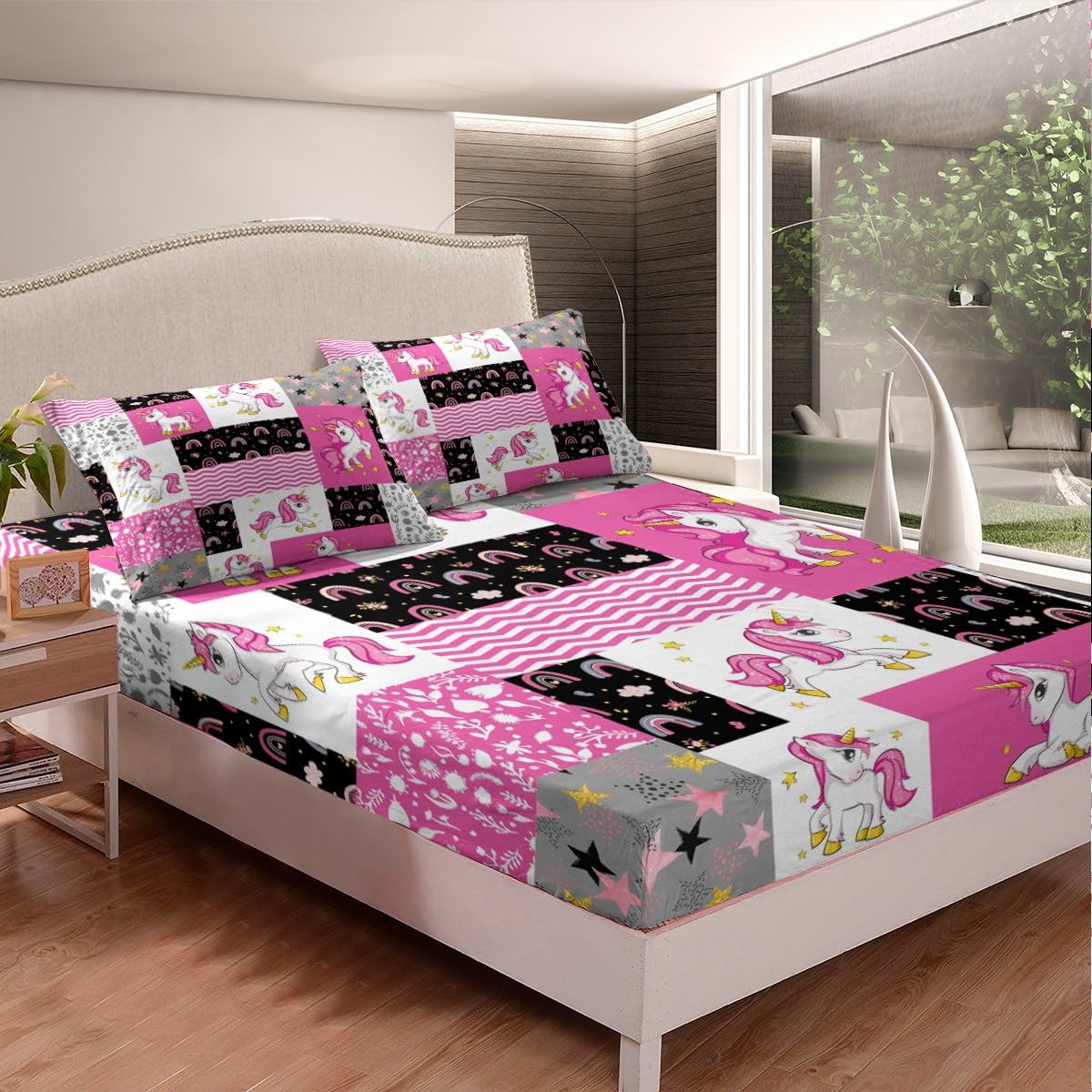 Set Biancheria Letto Unicorno Arcobaleno 2 Pezzi - Microfibra Ultra Morbida, Design 3D Carino, Per Bambini E Adulti