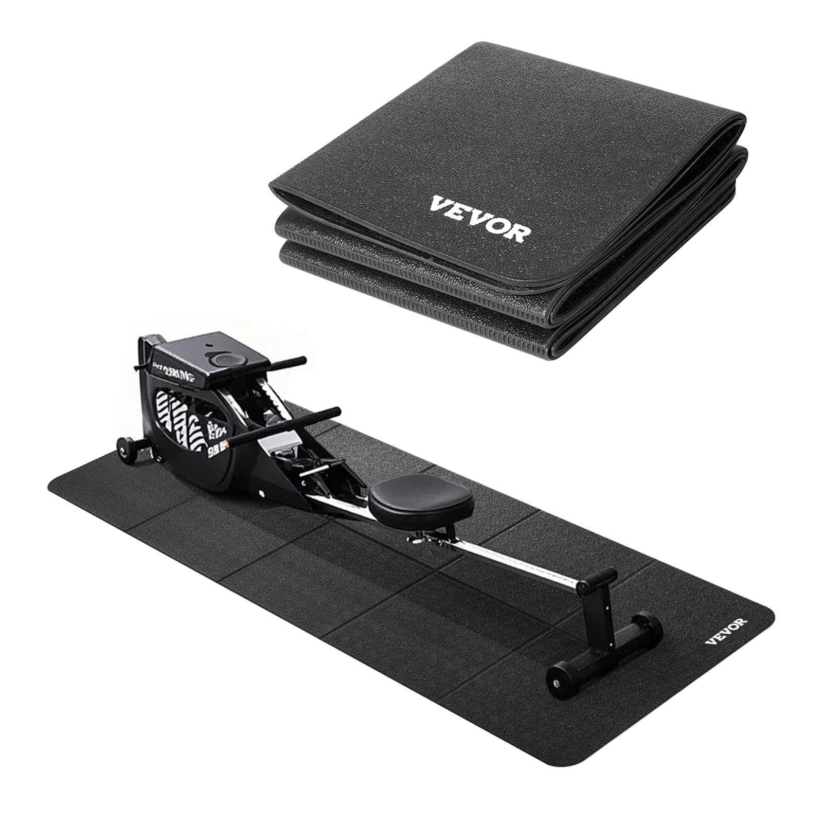 VEVOR Treadmill Mat for Carpet Floor, Exercise Equipment Mat for Treadmills, Stationary & Recumbent Bikes, High Density PVC Floor Protector Gym Mats,