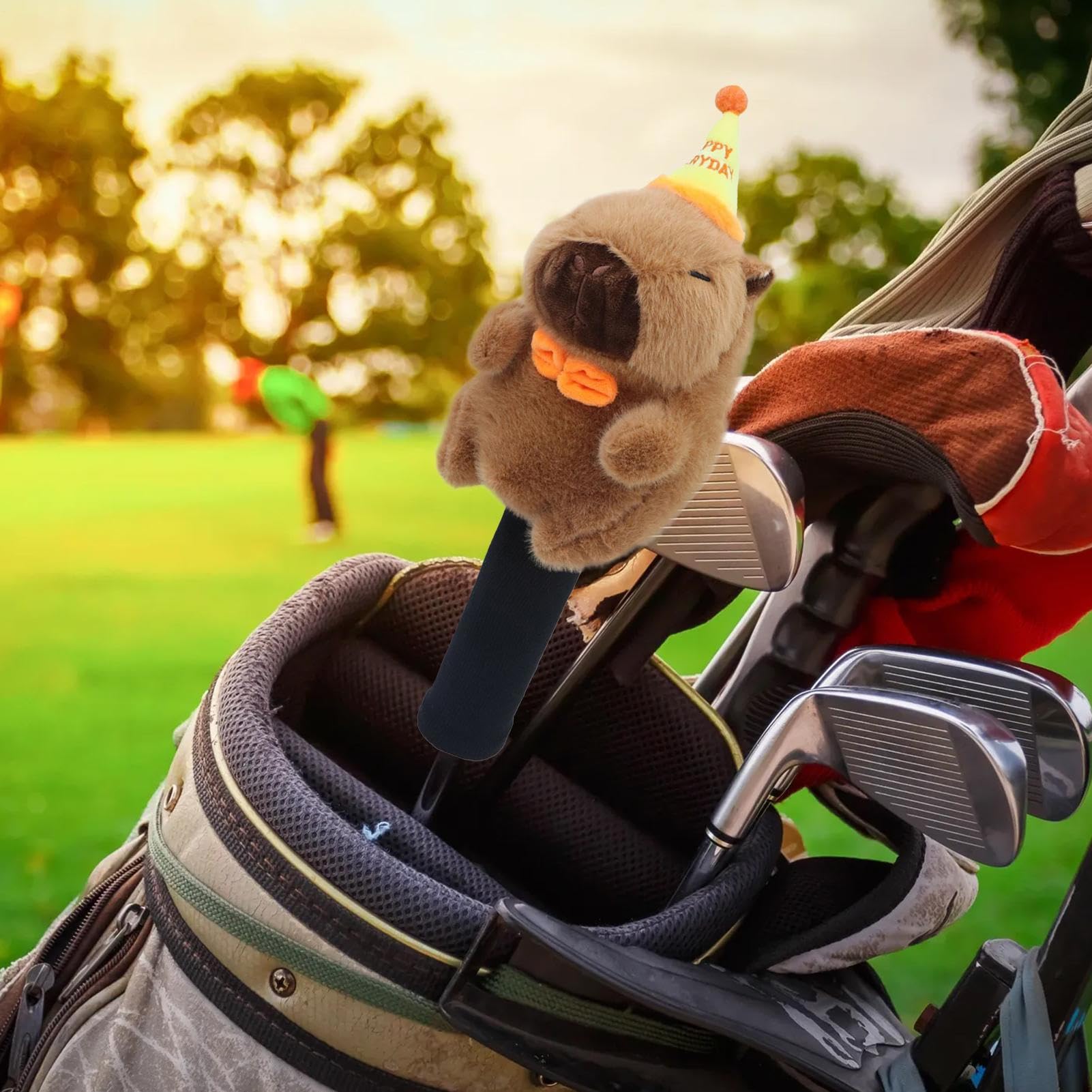 Housse décorative pour club de golf 3 bois 5 bois, motif animal fantaisiste en peluche, cadeau pour papa, convient pour les cours, les jeux de bienfaisance, les événements caritatifs