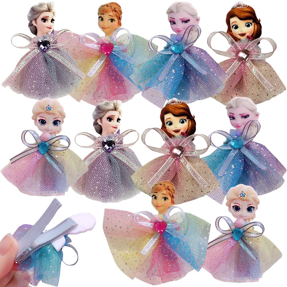 YGCHEN Princesa Clips de Pelo Niña Horquillas Pelo Clip de Cocodrilo Pinza de Pelo Niña Accesorios Adorable Pernos de Pelo Fiesta Horquilla Cumpleaños de Niña (10 Piezas)