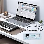 DigitalLife FlexMIDI Vortex USB C to USB B MIDI Cable 2m (1-Pack) | Compatible with USB Class-Compliant MIDI Keyboards, Synthesizers and DJ Controllers for Windows, macOS and Linux