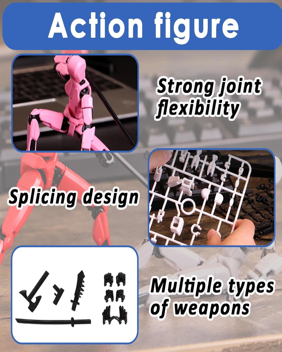 INOCEAN 6PCS Dummy 13, t13 Action Figure, 3D Printed Figures, 3D Printed Toys for Desktop Decor&Game Lovers, High Degree&Freedom Multi Articular Action Figures - Image 3 thumbnail