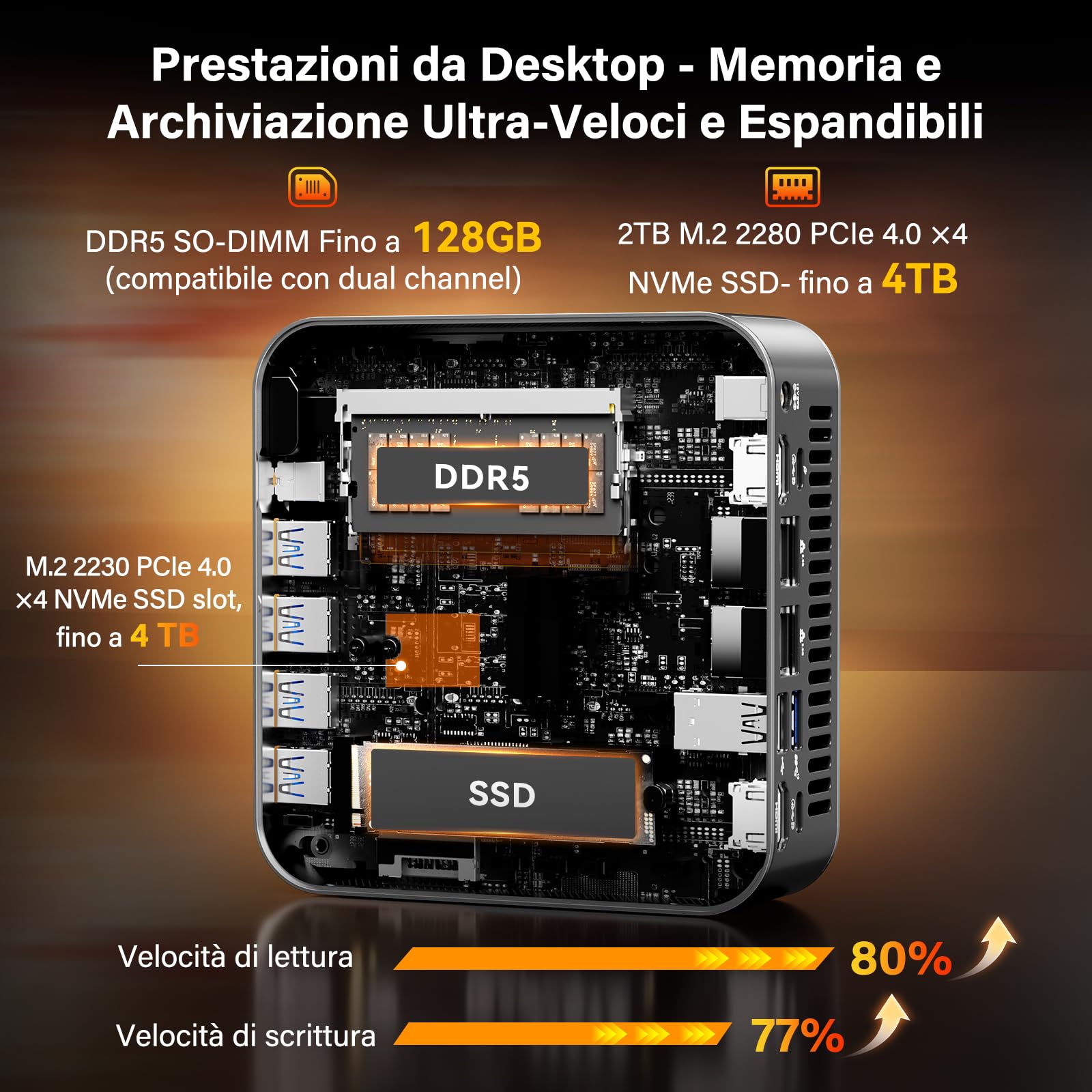 GEEKOM A9 Max 2026 Edition Mini PC AI con AMD Ryzen AI 9 HX 470 (86 TOPS) | 32GB DDR5 + 2TB SSD | Win 11 Pro | per Sviluppatori AI,Home Server | 4x Uscita 8K (HDMI/USB4/DP) Doppia 2.5G LAN | WiFi 7