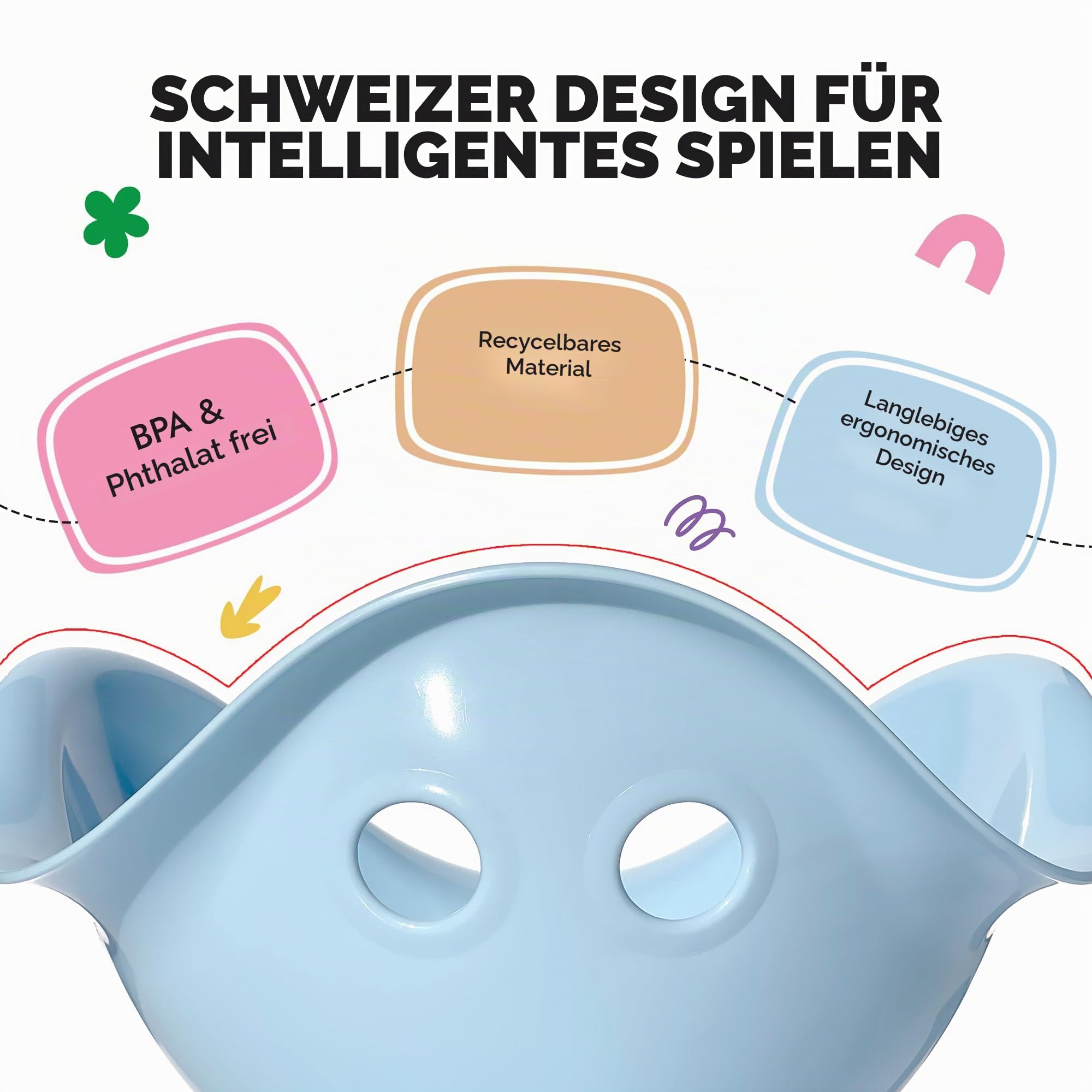 MOLUK 2843503 Bilibo eisblau, endlose Spiel-Möglichkeiten, Motorikspielzeug für Kinder ab 2 Jahren, Spielschale, innovatives Lernspielzeug