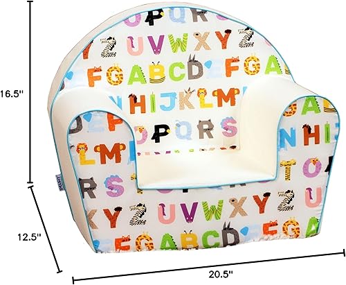 Miniatura 9 de Delsit Silla para niños pequeños y sillón para niños, silla de espuma sin marco de tamaño europeo con funda extraíble, sillas de lectura perfectas