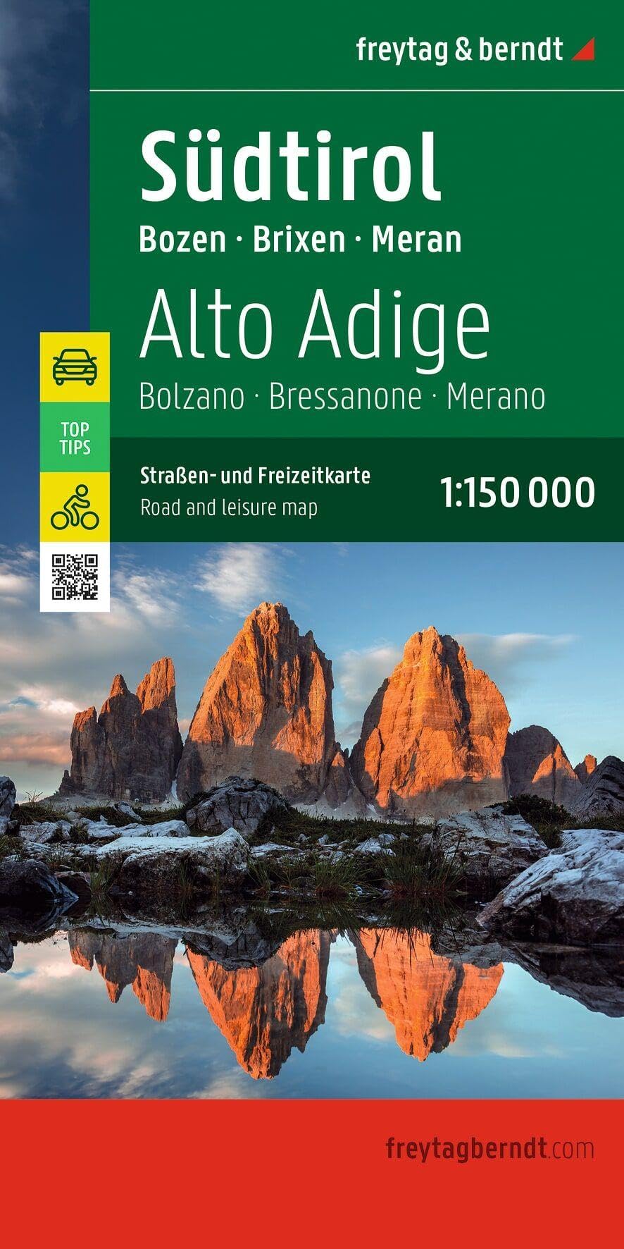 South Tyrol Road and Leisure Map - Bolzano - Bressanone - Merano