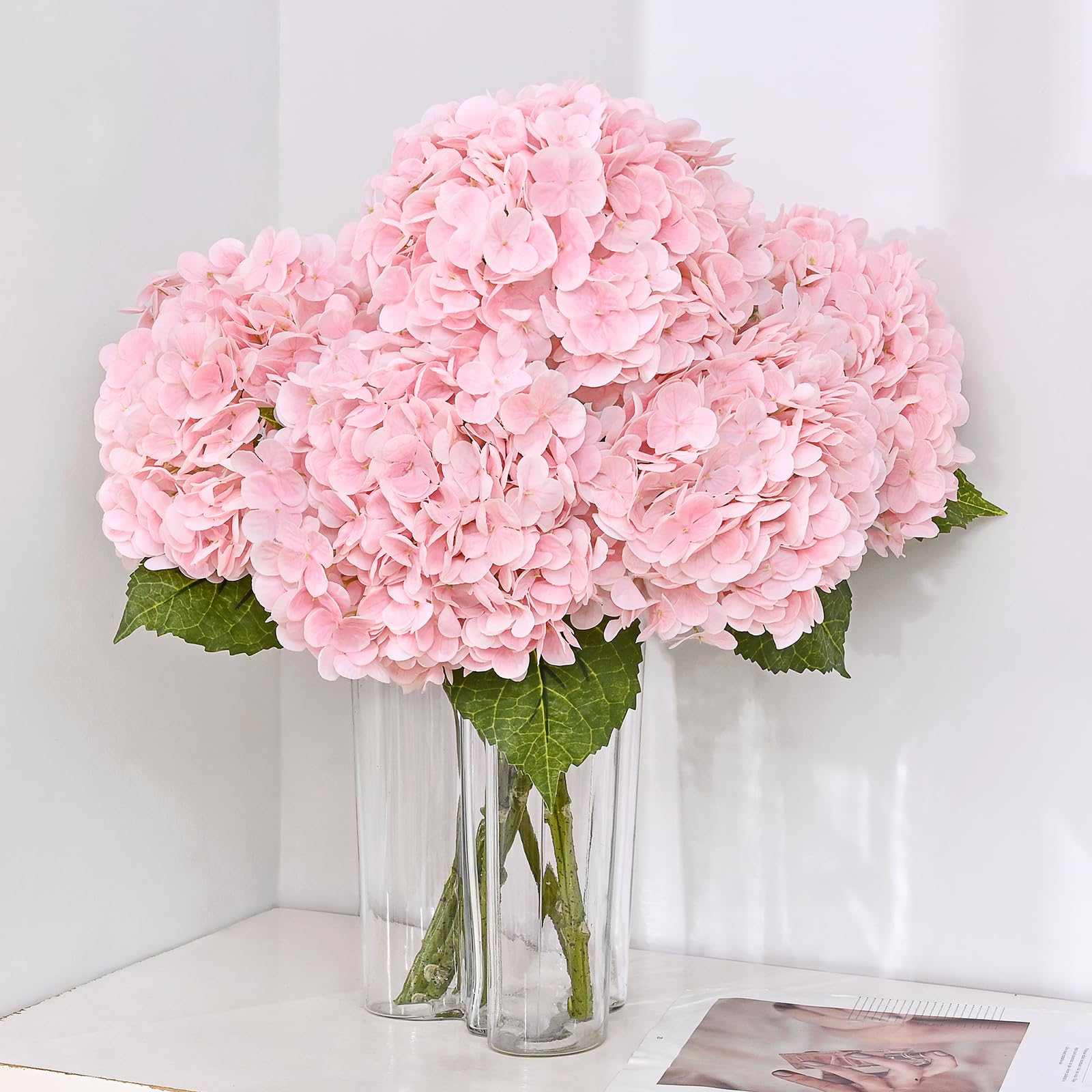 MARTINE MALL 3Pcs Latex Hydrangea