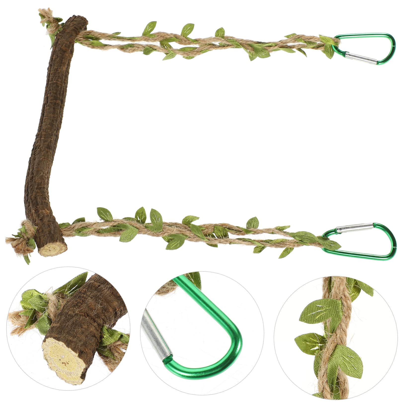 BESPORTBLE 5pezzi Swing Per Uccelli Legno Naturale Per Pappagalli e Parrocchetti Giocattolo Appeso Per Intrattenimento e Allenamento Degli Uccelli Domestici Facile Da Installare e Resistente
