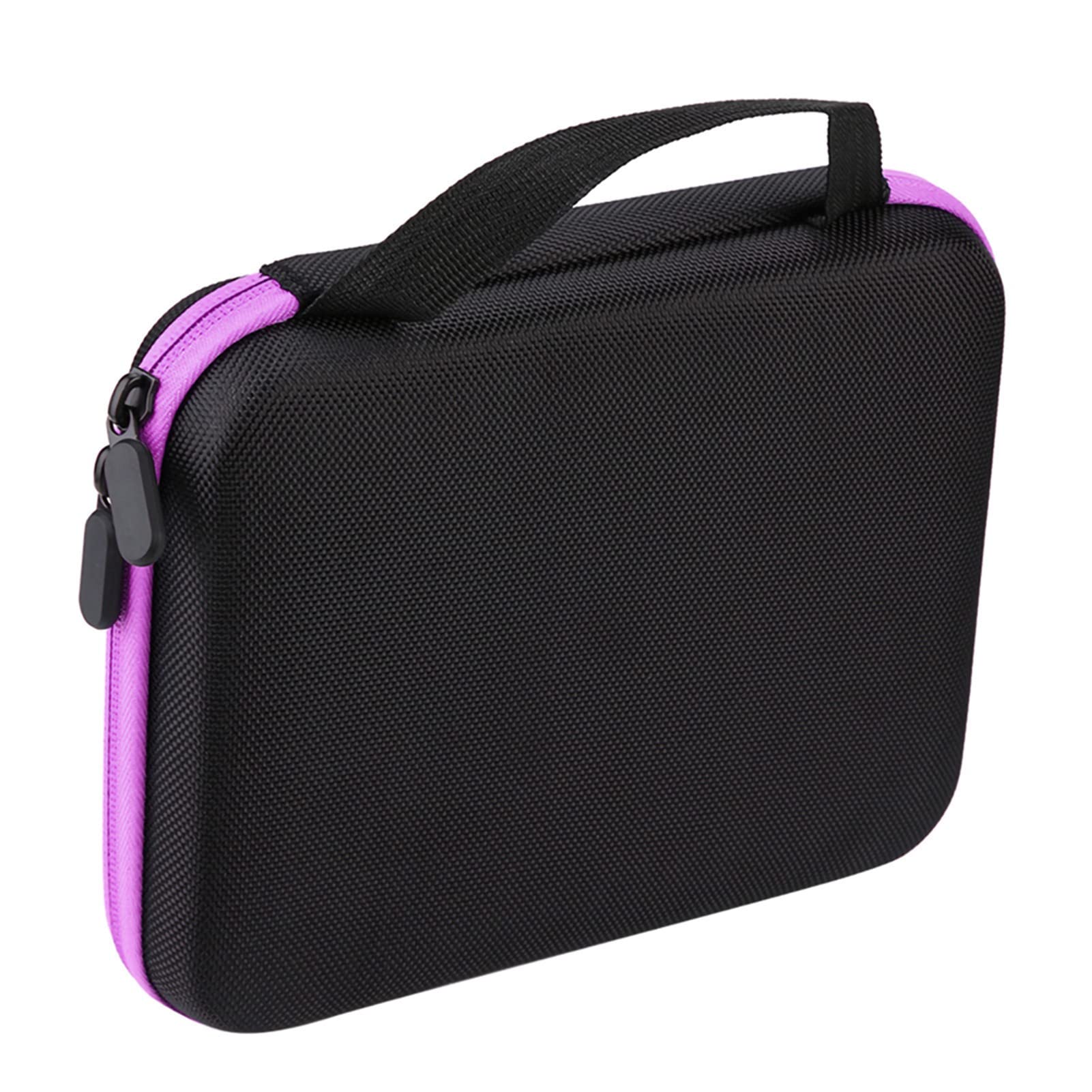 Etui na Olejki Eteryczne 63 Gniazda Przenośna Torba do Przechowywania Olejków Aromaterapeutycznych Case Box Organizer Black (PURPLE)