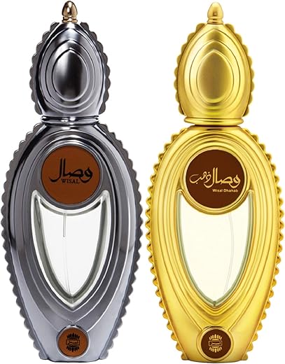 Ajmal Wisal EDP Floral Musky Perfume 50ml for Women and Wisal Dhahab EDP Fruity Floral Perfume 50ml for Men FREE
