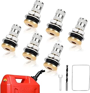 Gas Can Vent Caps | 6 Pack Fuel Gas Tank Vent Caps | Metal Gas Can Replacement Vent Plug | Leak-Proof Gas Jug Vent Caps| Gas Tank Exhaust Caps for Faster Flow