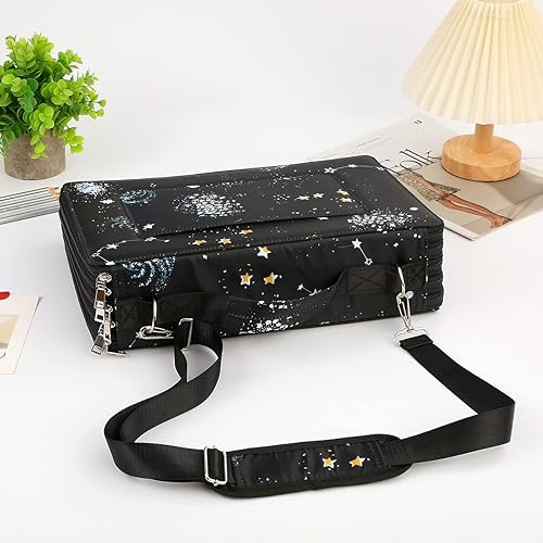 Miniatura 6 de Lbxgap Estuche organizador portátil de 480 ranuras individuales con patrón de impresión para bolígrafos o marcadores de acuarela, estuche