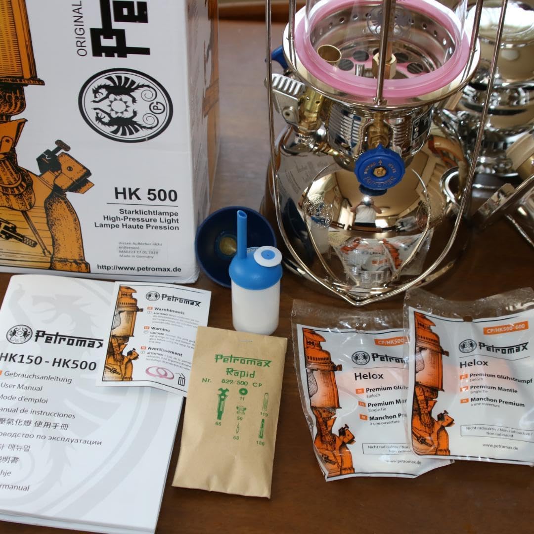 新品未使用 ペトロマックスHK500 灯油ランタン カラー：ニッケル 正常