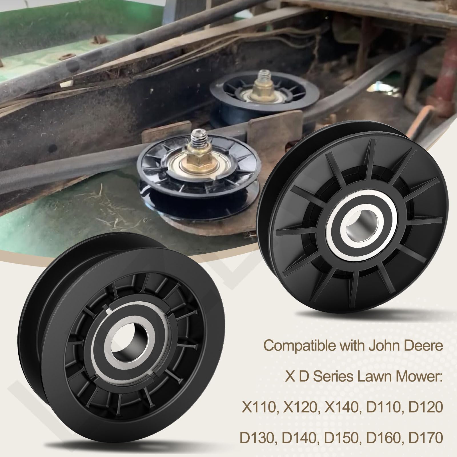 Kit di riparazione puleggia trasmissione cinghia trasmissione GX20286 GX20287 GX20006 per tosaerba John D-eere serie L100, sostituisce 1760097, 690409, 690409MA, GX20006