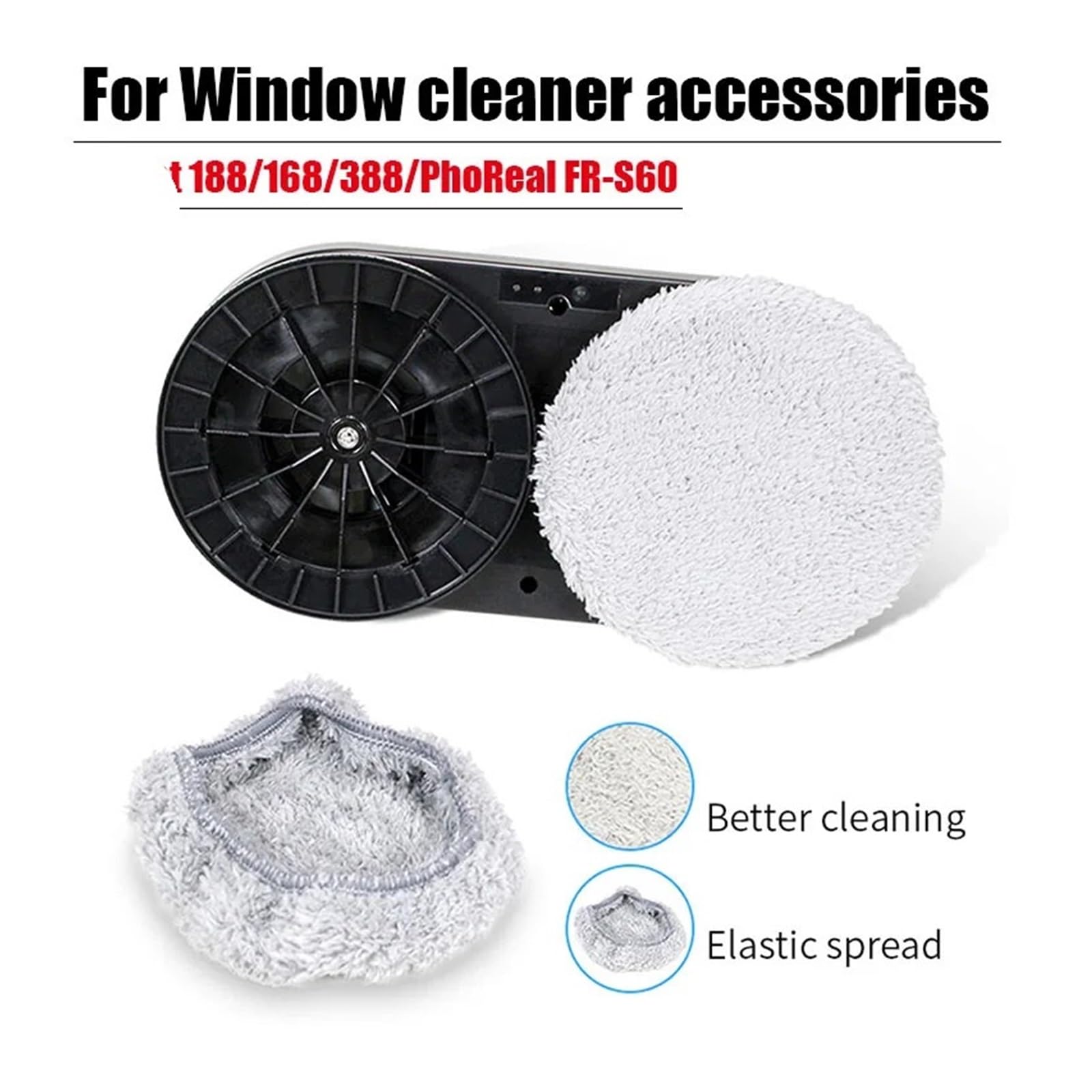 Fensterreinigungsroboter-Mopptuch, Mopppad-Reinigungstuch, Kompatibel Mit Hobot 188 198 388 DBOT W120, Fensterreinigungs-Mopptuch(24pcs)