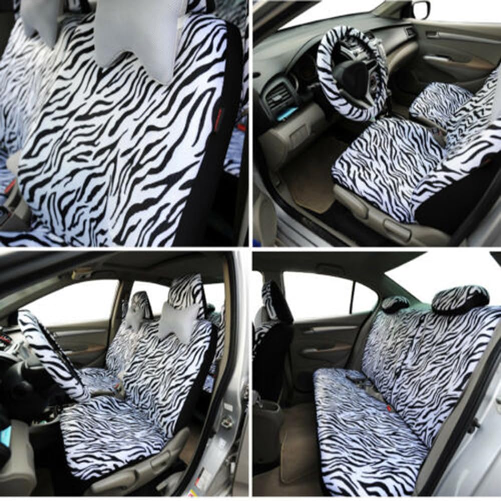 Akozon Set di Coprisedili con Motivo di Lusso, Eleganti Accessori Interni per Auto per la Maggior Parte dei Veicoli (Come Mostrato)