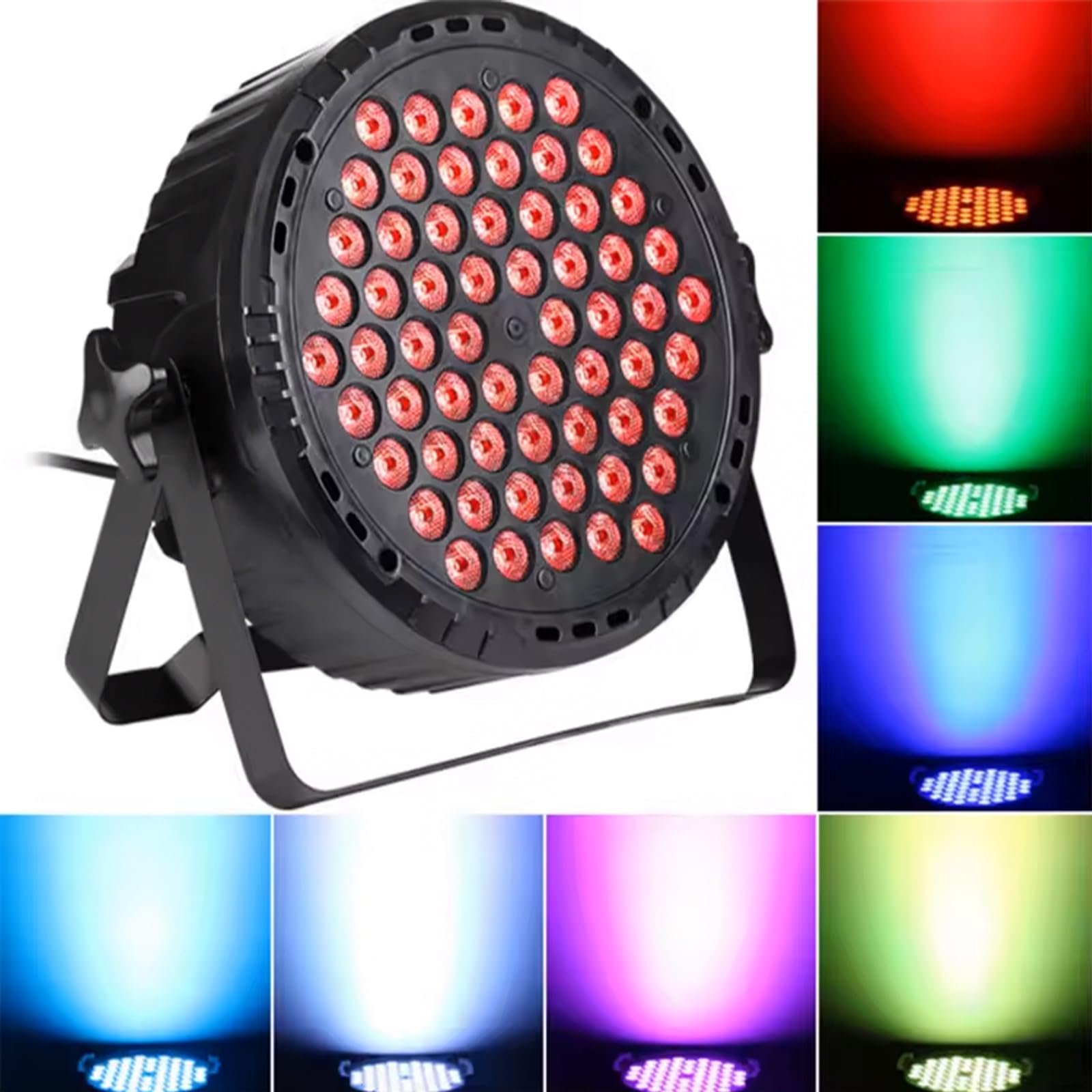 Luci da palcoscenico a 60 LED DJ Par Lights 90 W RGB che cambiano colore – Telecomando attivato dal suono e controllo DMX Uplights per eventi, chiesa, teatro, matrimoni, casa, feste, spettacoli