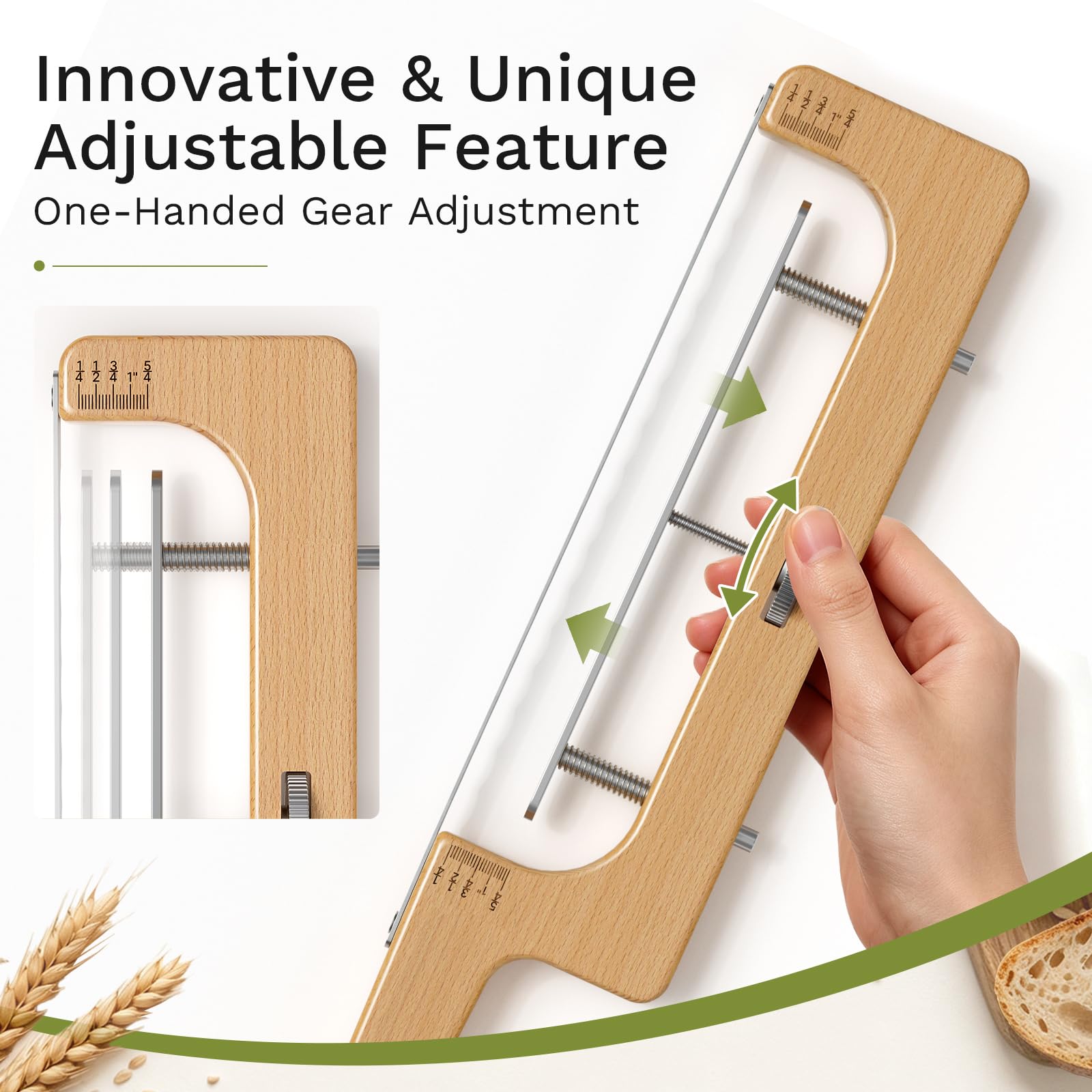Bread Slicer for Sourdough & Bagels - Adjustable Thickness -2