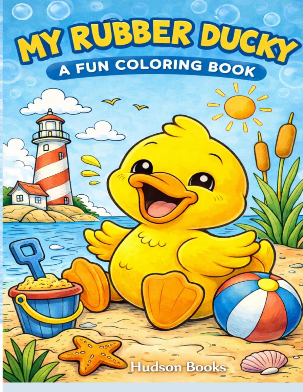 My Rubber Ducky Coloring Book: A Fun Rubber Duck Coloring Book for Kids Ages 3-8 | Cute Bath Toy Adventures with Easy Coloring Pages