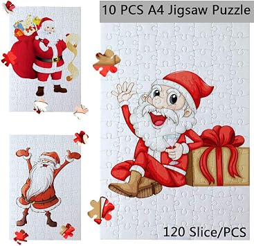 10 Sets Blank Sublimation A4 Jigsaw Puzzles with 120 Pieces - DIY Heat Press Transfer Crafts - Wholesale DIY Thermal Transfer Pearl Puzzles
