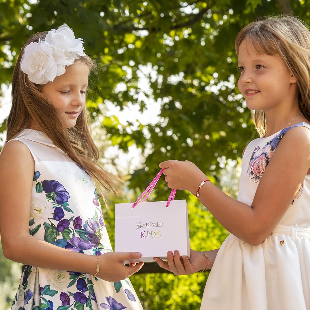 Pulsera infantil de plata de ley 925 con osito abrazando corazón esmaltado rodiado, perfecta para niñas, niños, niñas y amigas, regalo para nacimiento, comunión, bautizo, cumpleaños con caja, 19.0