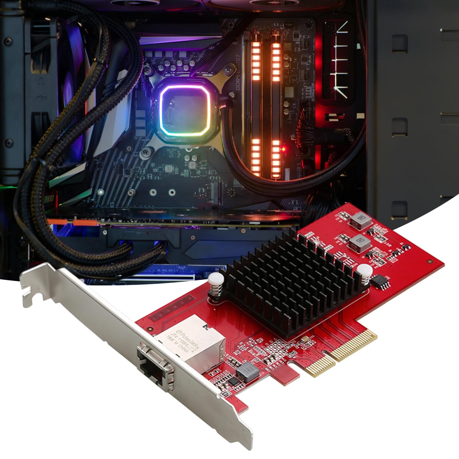 Veloce Velocità 10Gbps PCIe Ethernet Scheda di Rete Per Computer Desktop 2.5Gbps 5Gbps Velocità Multipla Porta Elettrica scheda di rete