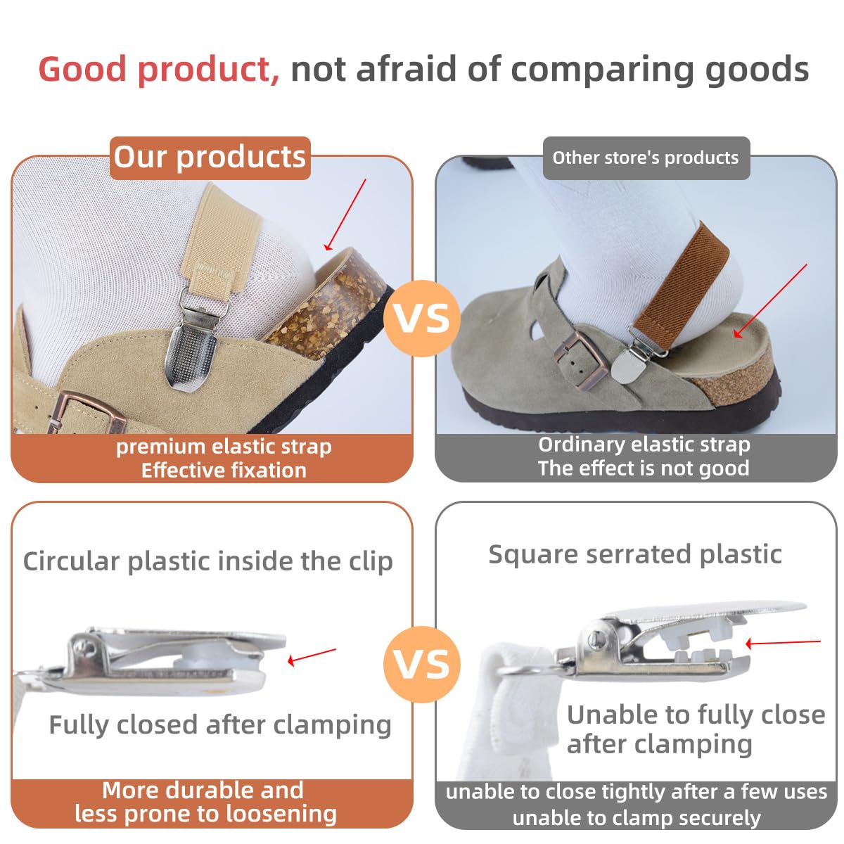 Nuevo 1 par de zapatos elásticos correas de talón cinturones lazos antideslizantes con broche de clip corbata cordones anchos antisueltos para zapatillas sandalias