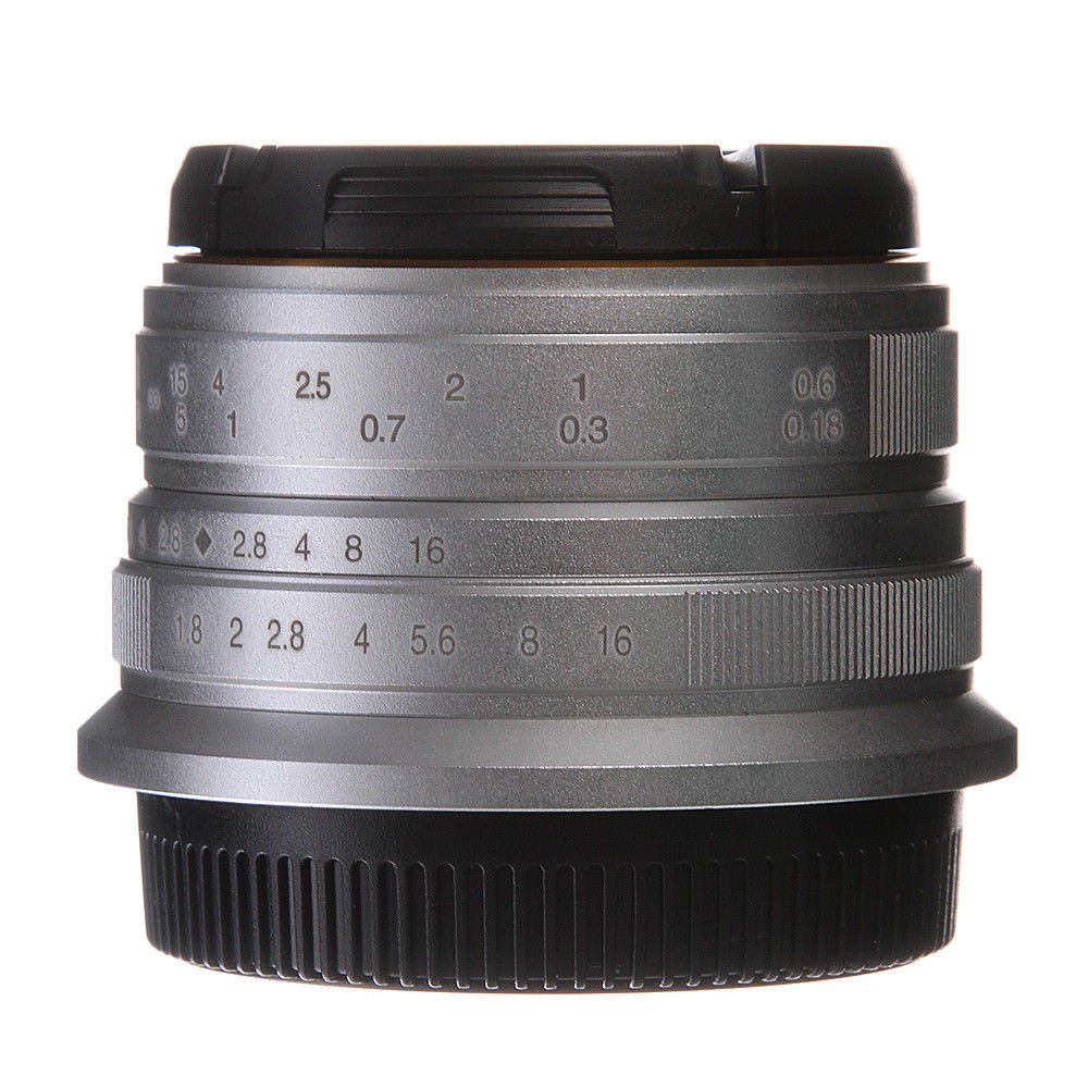 7 Artisans 25 mm f/1.8 mise au point manuelle MF objectif pour Fujifilm FX Mont X-pro2 T2 Argent
