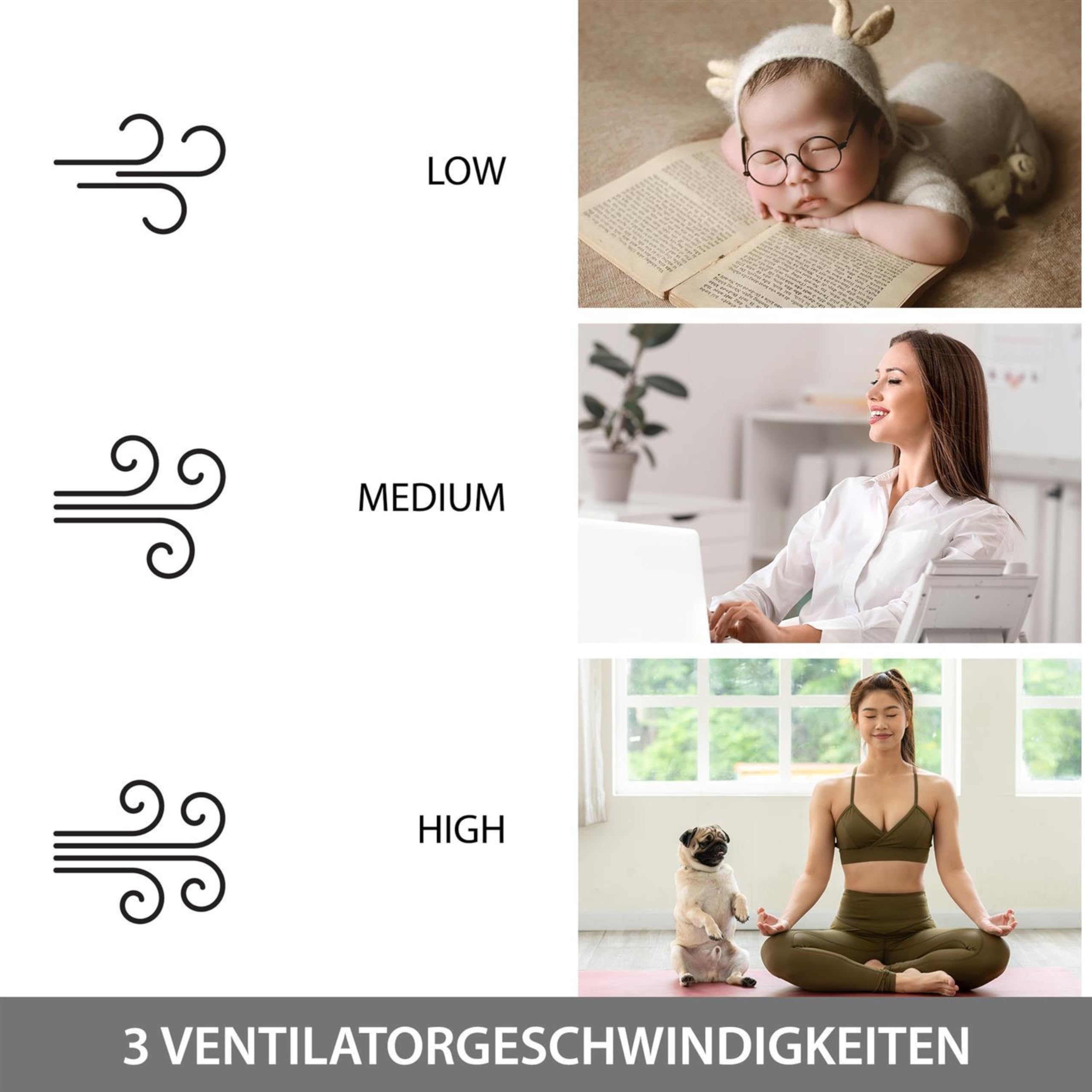 Syntrox Verdunstungskühler Wasser gekühlt Blowy | Ventilator | Wasserkühler, Ventilator mit Luftbefeuchter, 95 Watt, mit Rollen und Fernbedienung, Timer-Funktion