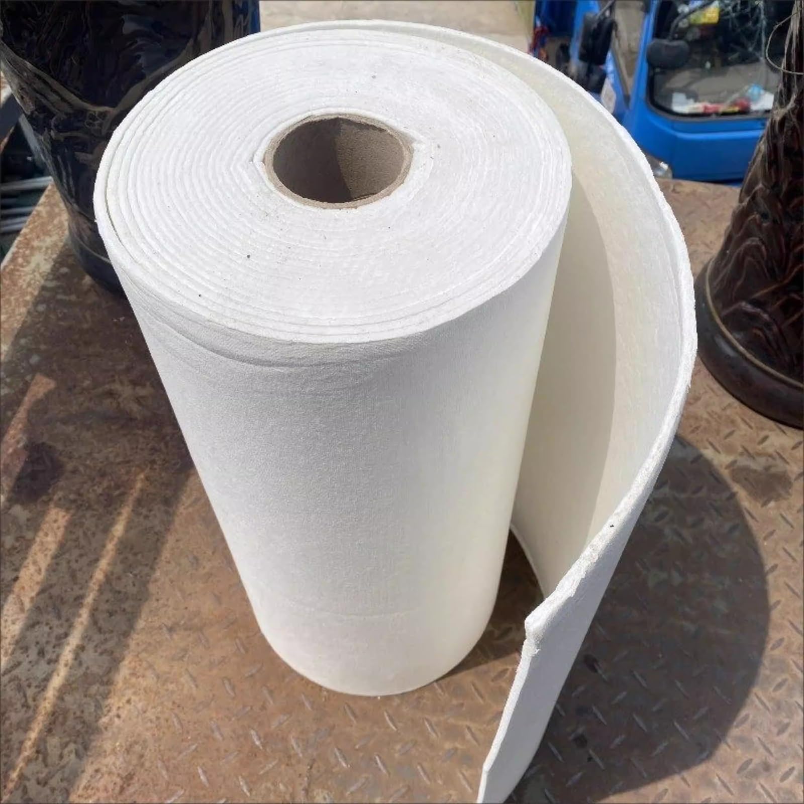 Pxamortel White 0.61X1m Ceramic Fibre Insulation Blanket Ceramic Fiber Paper 2300°F White 1-10Mm Gasket For Stoves Fireplaces Pizza Ovens Forges(10Mm)