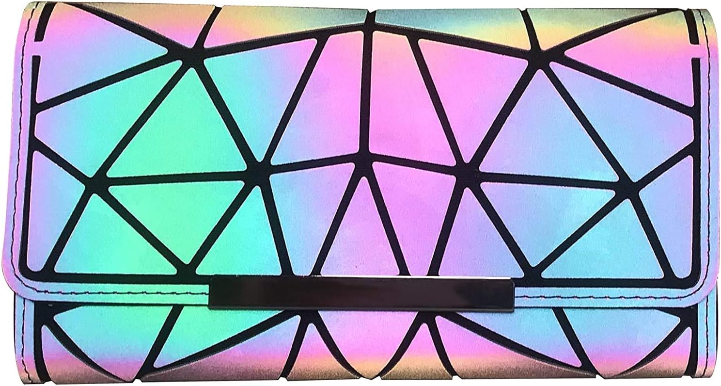 TENDYCOCO Sac Embrayage Holographique Iridescent Chaîne - Pochette Transparente Pour Femmes