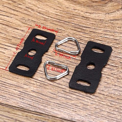 Miniatura 2 de Funda protectora de cuero para cámara con anillo de orejeta, gancho de anillo dividido triángulo para telémetro DSLR SLR cámara sin espejo con