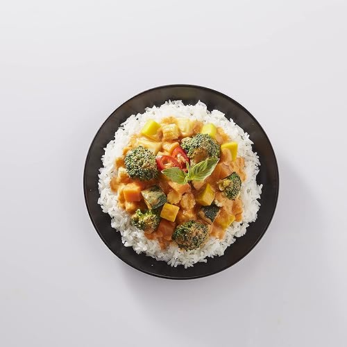 Miniatura 4 de Kit de harina de curry rojo tailandés con arroz jazmín para dos, sabor asiático auténtico, solución de comida casera tailandesa vegano, apto para