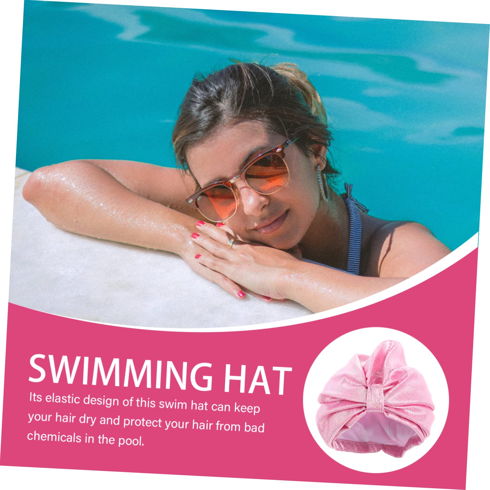 Toddmomy 5pièces Bonnet De Natation Élastique pour Femmes Élégant Et Adapté Aux Cheveux Longs pour Baignade Et