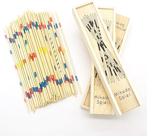 Miniatura 7 de Paquete de 3 palos de recogida, 93 palos de madera para recoger juego original en caja con instrucciones, juguetes tradicionales de recogida,