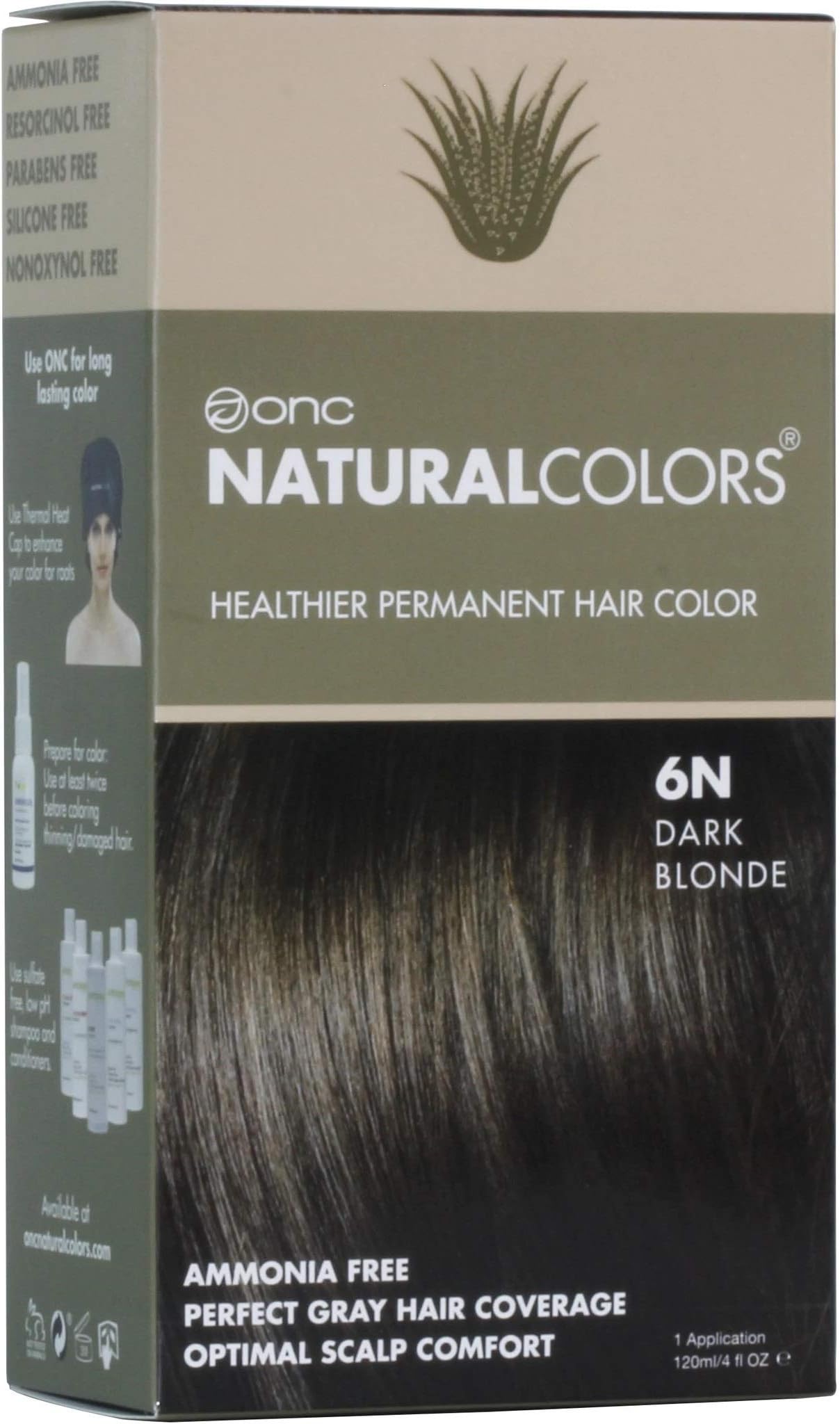 ONC NaturalColors Healthier Permanent Hair Color 6N Dark Blonde 120 ml (4 fl. oz.) 1 Application