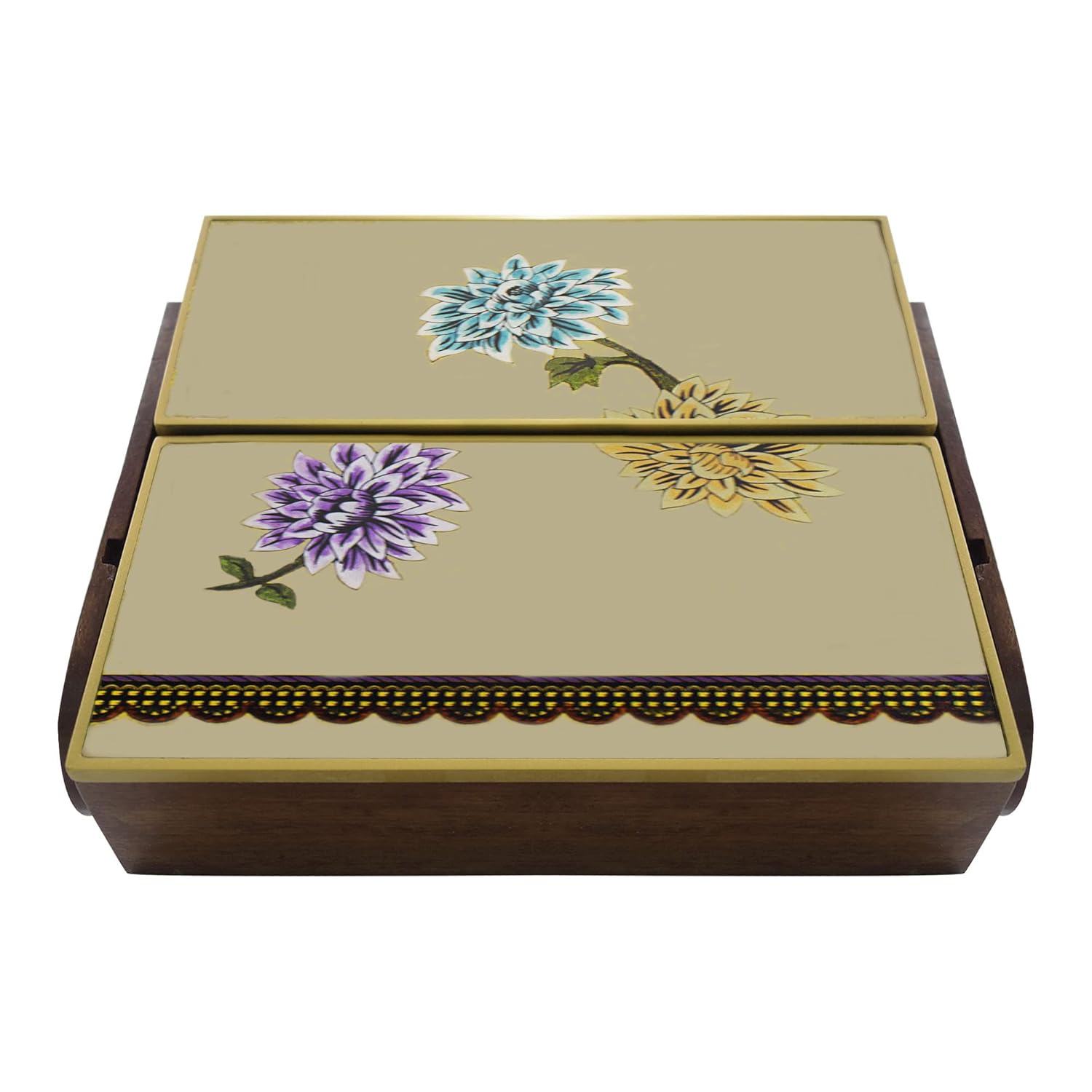 Cutlery box with lid Large Lilium Flowers Decorative