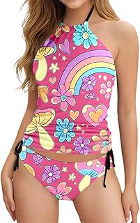 Traje de baño de dos piezas estampado casual para mujer, verano, hombre, moda de verano