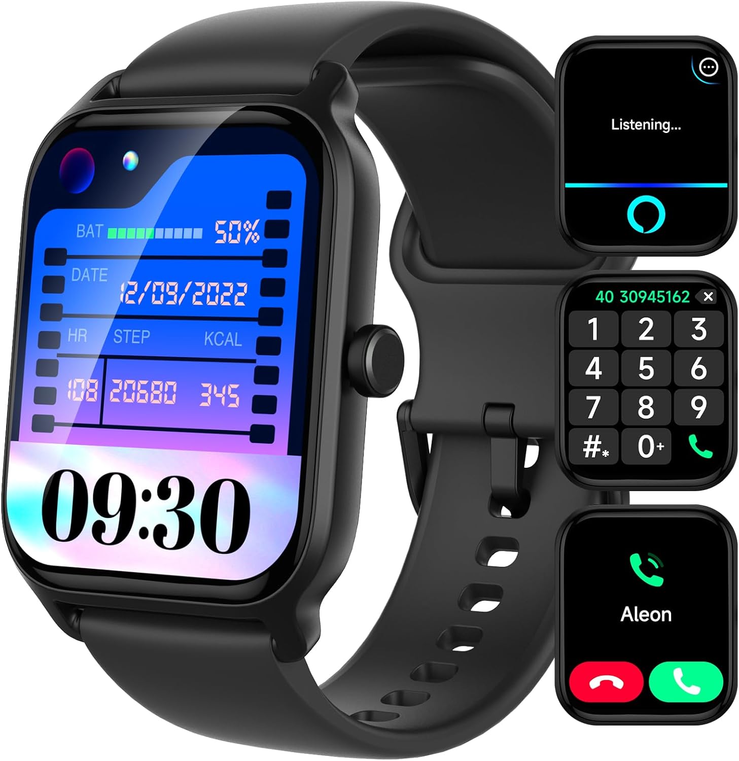 Smartwatch Uomo Donna Chiamate, Compatibile con Alexa, Schermo TFT 1.8 IP68 Impermeabile Smart Watch, Cardiofrequenzimetro da Polso 100+ modalità di Allenamento, Orologio Digitale, per Android iOS Smartwatch Uomo Donna Chiamate, Compatibile con Alexa, Schermo TFT 1.8 IP68 Impermeabile Smart Watch, Cardiofrequenzimetro da Polso 100+ modalità di Allenamento, Orologio Digitale, per Android iOS