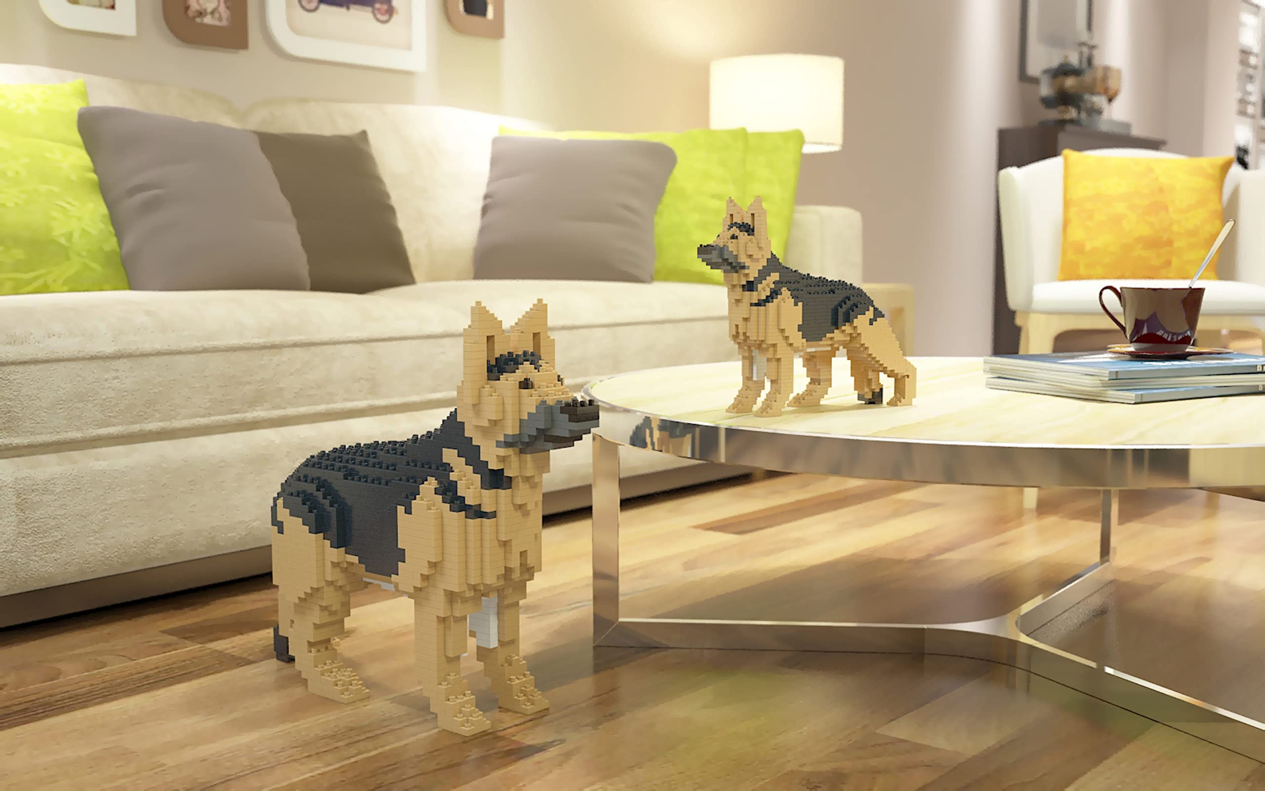 JEKCA | German Shepherd 01S-M01 - Kit Mattoncini da Costruzione, Sculture in Blocchi da Costruire, Kit da Collezione, Perfetta Idea Regalo