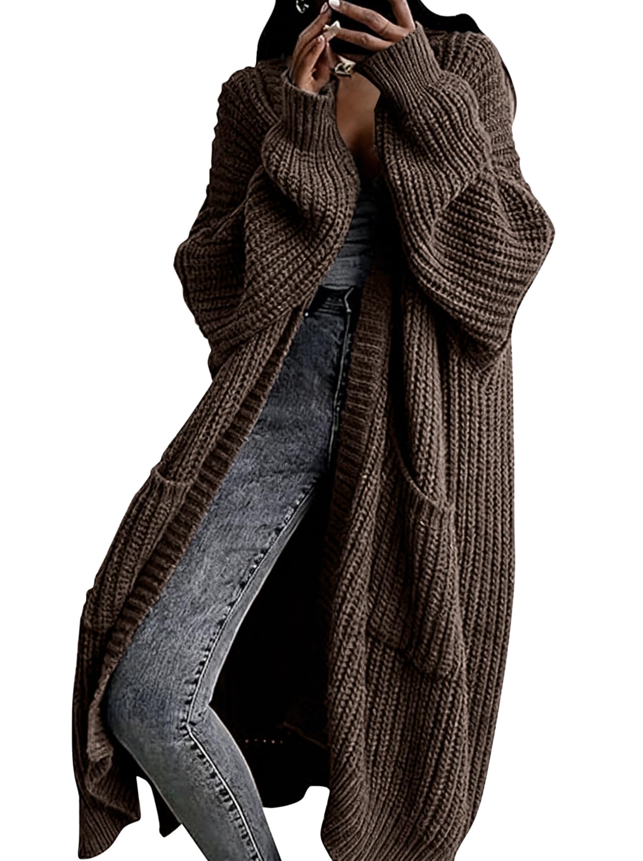 Womens Oversized Cardigans Sweater Long Coat Knit Fall Winter Cozy Outfits with Pockets 2025